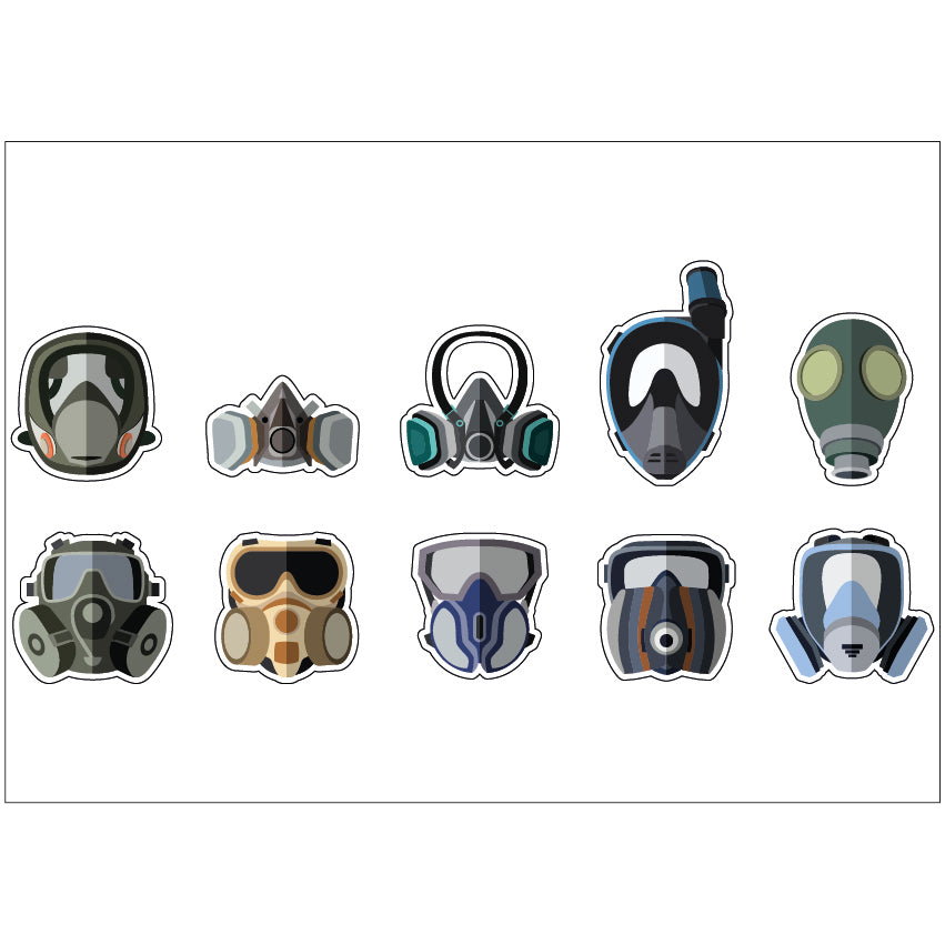 PS0301-400 Sticker Sheet Decal Mask Wall Self Adhesive Vinyl A4 Various Designs Available