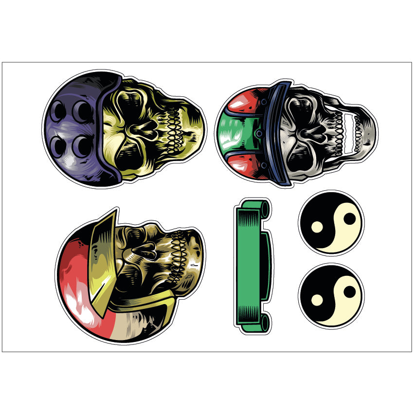 PS0301-400 Sticker Sheet Decal Mask Wall Self Adhesive Vinyl A4 Various Designs Available