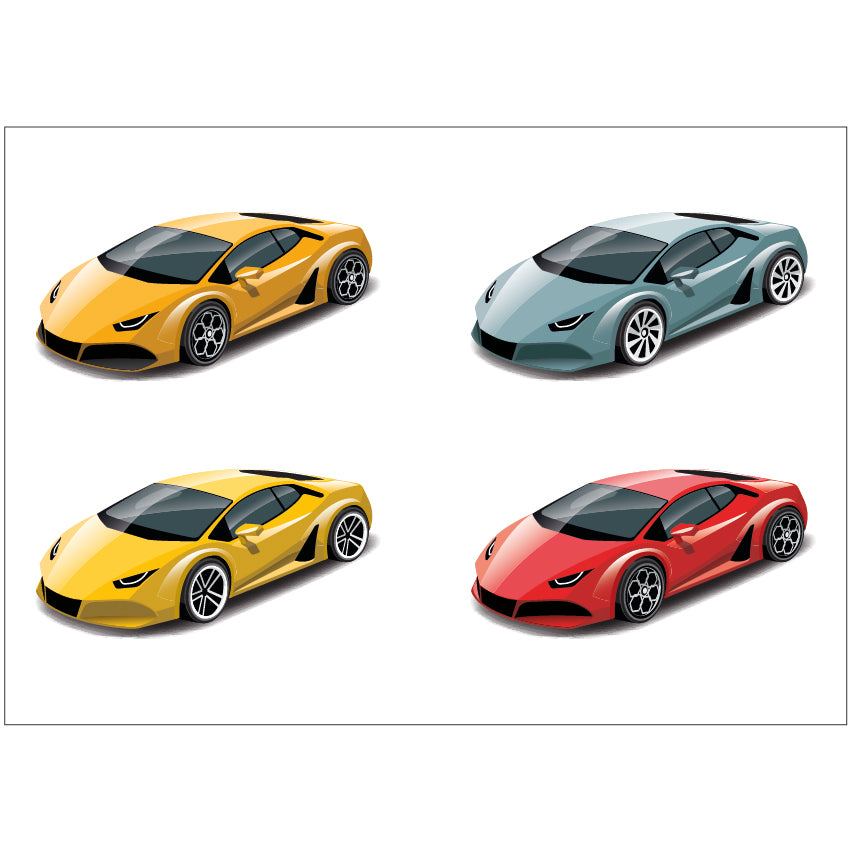 PS0301-400 Sticker Sheet Decal Mask Wall Self Adhesive Vinyl A4 Various Designs Available
