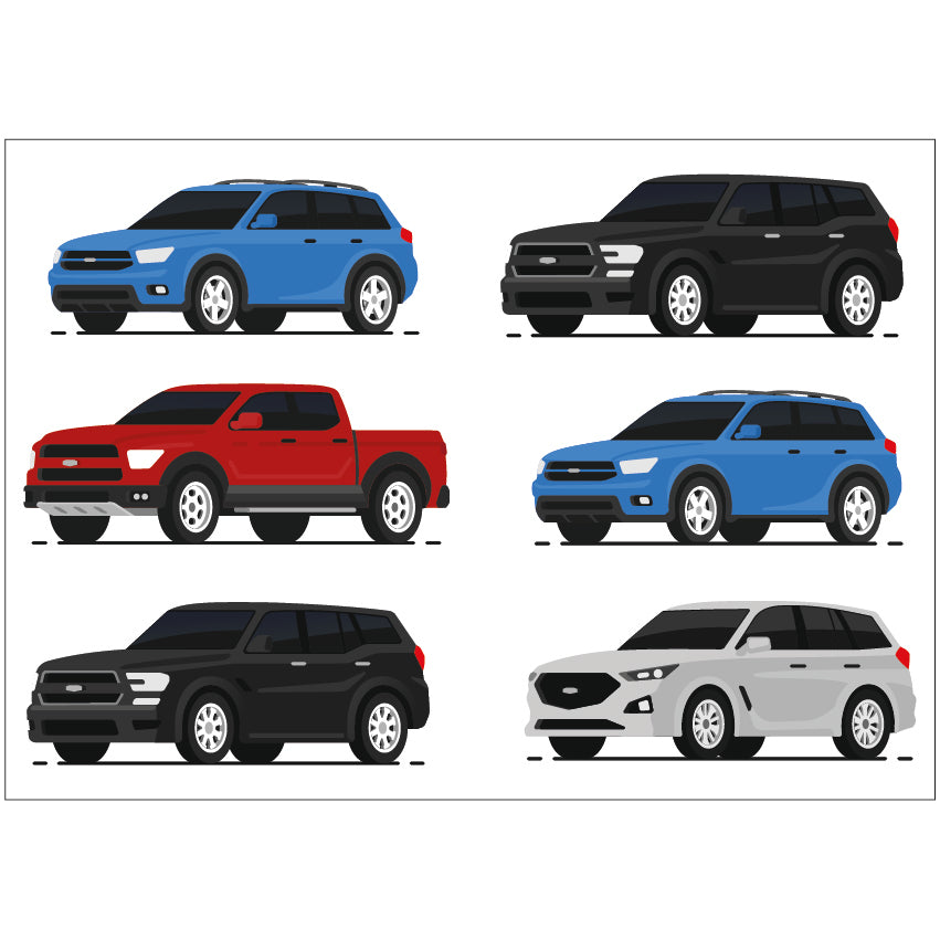 PS0301-400 Sticker Sheet Decal Mask Wall Self Adhesive Vinyl A4 Various Designs Available