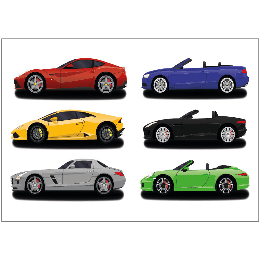 PS0301-400 Sticker Sheet Decal Mask Wall Self Adhesive Vinyl A4 Various Designs Available