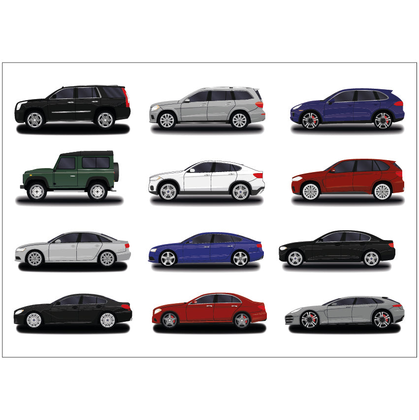 PS0301-400 Sticker Sheet Decal Mask Wall Self Adhesive Vinyl A4 Various Designs Available
