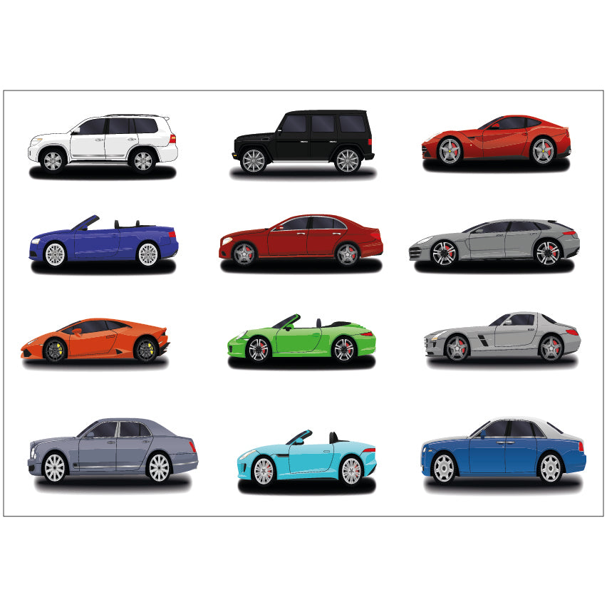 PS0301-400 Sticker Sheet Decal Mask Wall Self Adhesive Vinyl A4 Various Designs Available