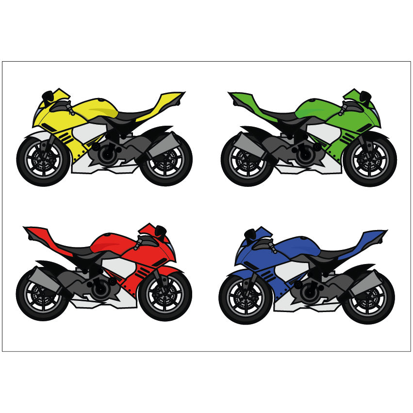 PS0301-400 Sticker Sheet Decal Mask Wall Self Adhesive Vinyl A4 Various Designs Available