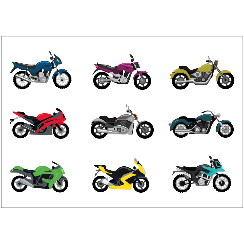 PS0301-400 Sticker Sheet Decal Mask Wall Self Adhesive Vinyl A4 Various Designs Available