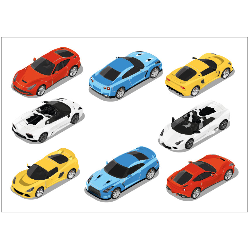 PS0301-400 Sticker Sheet Decal Mask Wall Self Adhesive Vinyl A4 Various Designs Available
