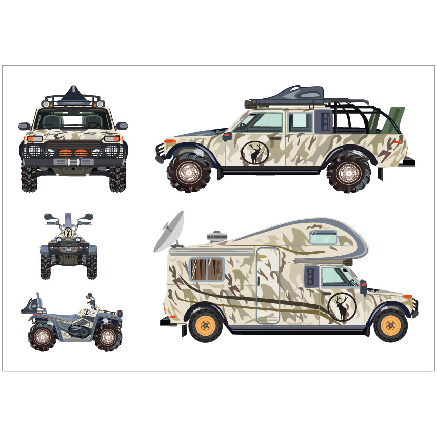 PS0301-400 Sticker Sheet Decal Mask Wall Self Adhesive Vinyl A4 Various Designs Available