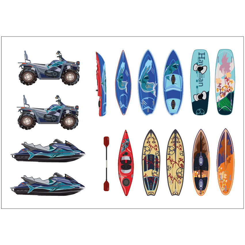 PS0301-400 Sticker Sheet Decal Mask Wall Self Adhesive Vinyl A4 Various Designs Available