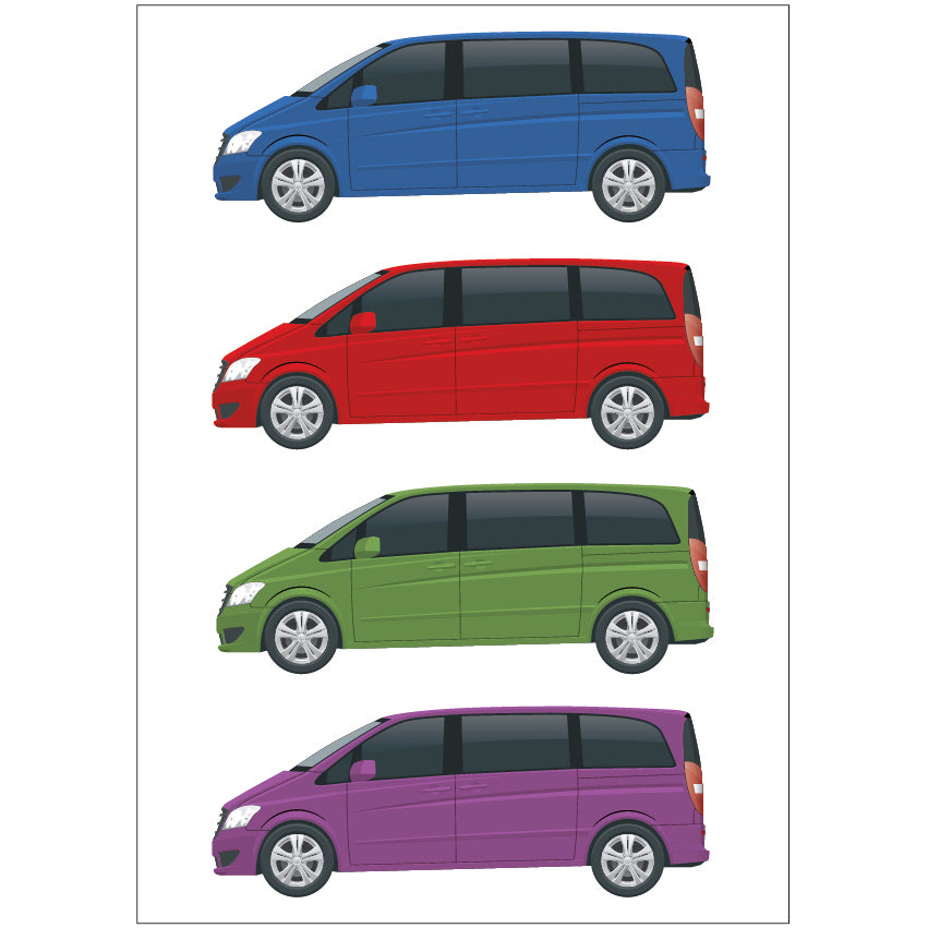PS0301-400 Sticker Sheet Decal Mask Wall Self Adhesive Vinyl A4 Various Designs Available