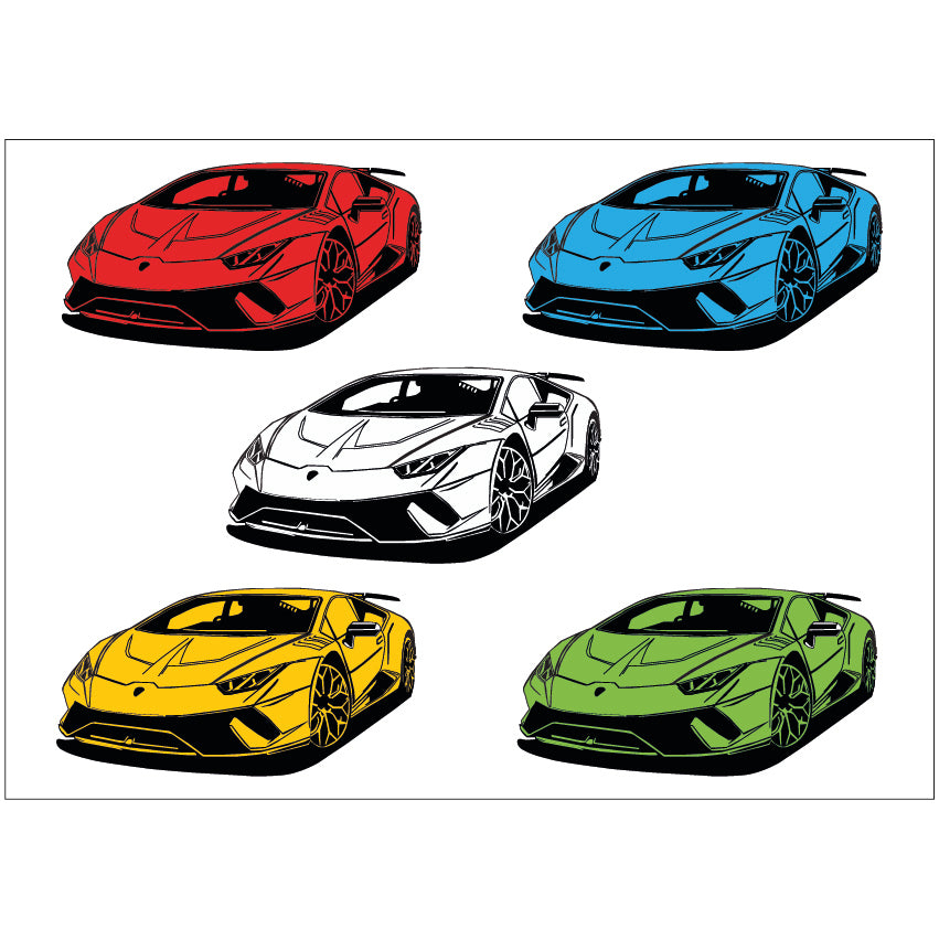 PS0301-400 Sticker Sheet Decal Mask Wall Self Adhesive Vinyl A4 Various Designs Available