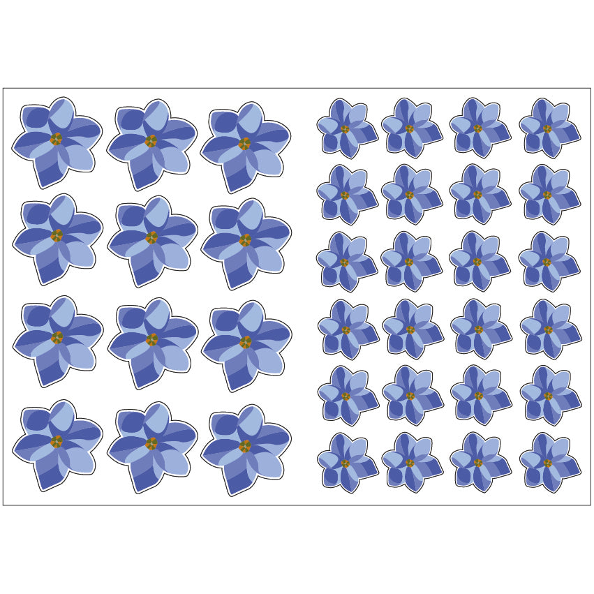 PS0401-500 Sticker Sheet Decal Flowers Wall Self Adhesive Vinyl A4 Various Designs Available
