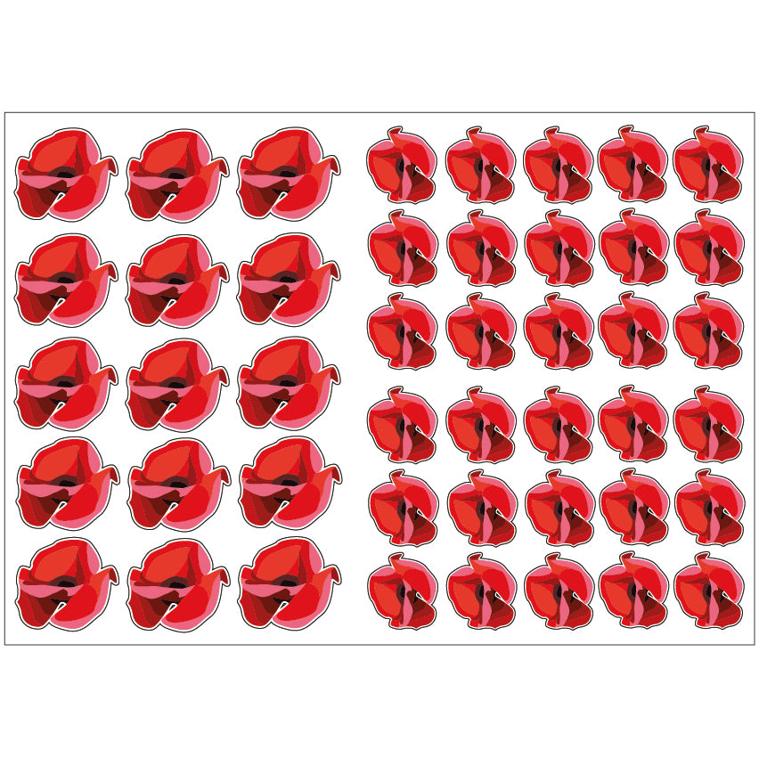 PS0401-500 Sticker Sheet Decal Flowers Wall Self Adhesive Vinyl A4 Various Designs Available