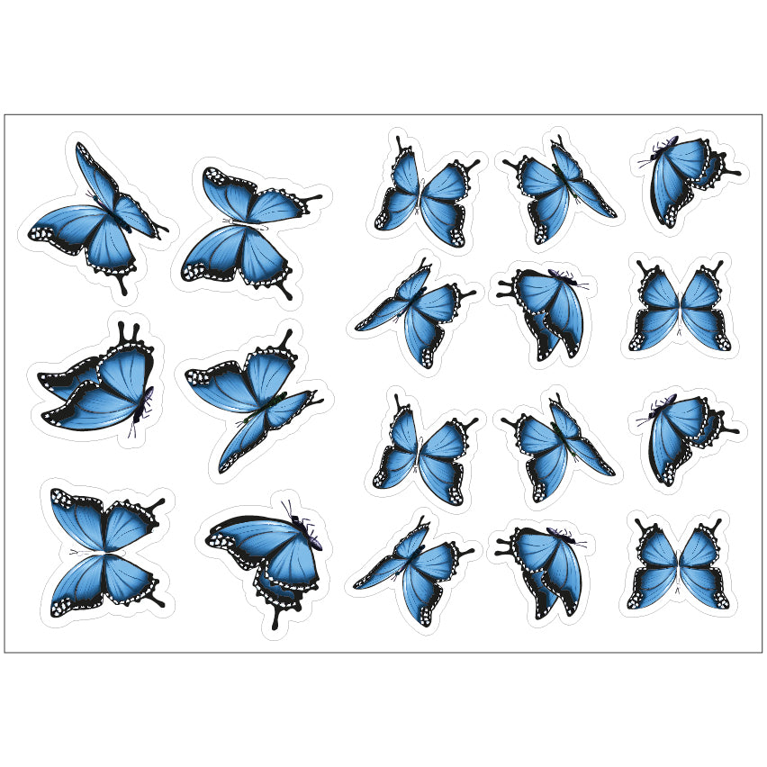 PS0401-500 Sticker Sheet Decal Flowers Wall Self Adhesive Vinyl A4 Various Designs Available