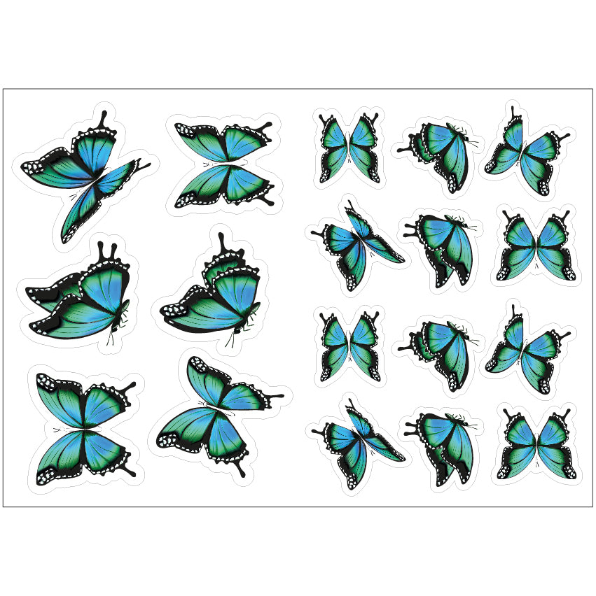 PS0401-500 Sticker Sheet Decal Flowers Wall Self Adhesive Vinyl A4 Various Designs Available