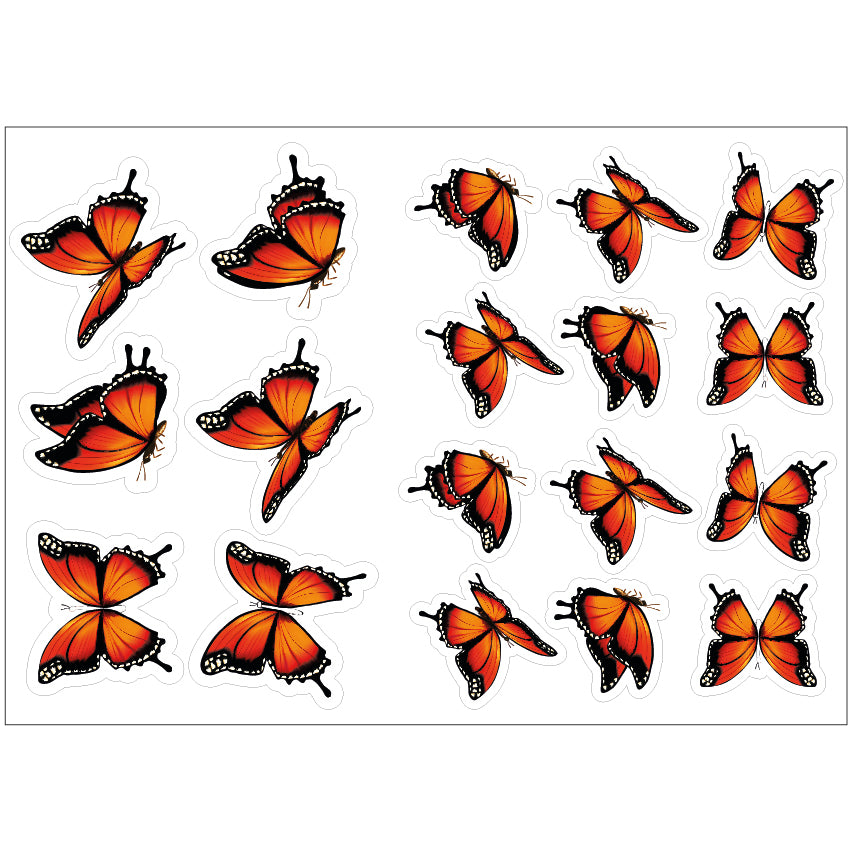 PS0401-500 Sticker Sheet Decal Flowers Wall Self Adhesive Vinyl A4 Various Designs Available