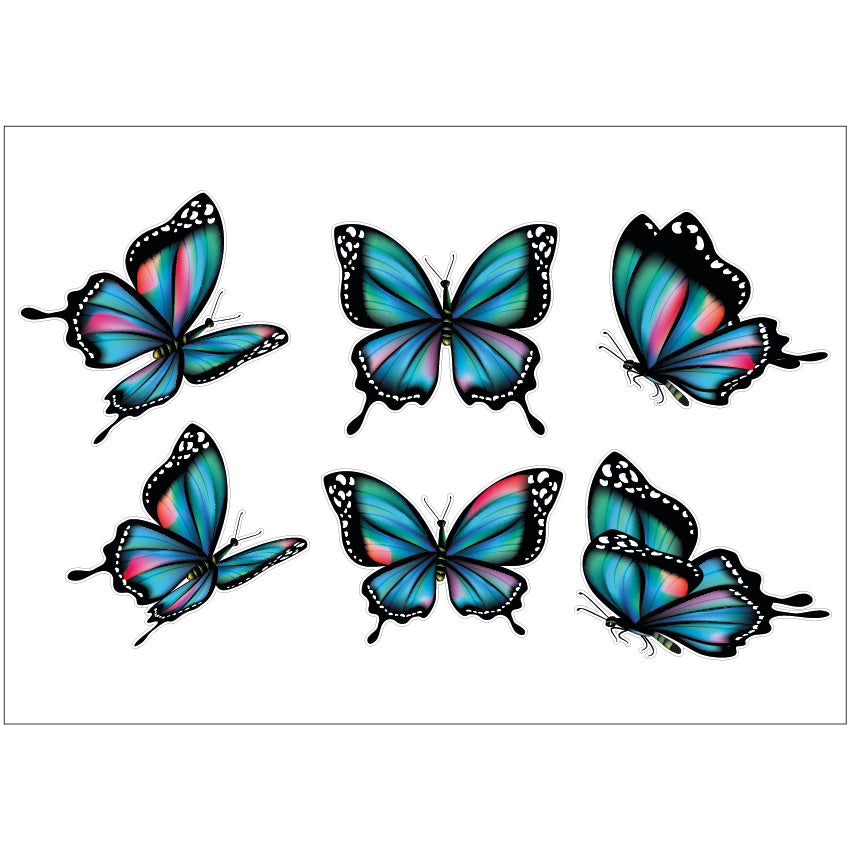 PS0401-500 Sticker Sheet Decal Flowers Wall Self Adhesive Vinyl A4 Various Designs Available
