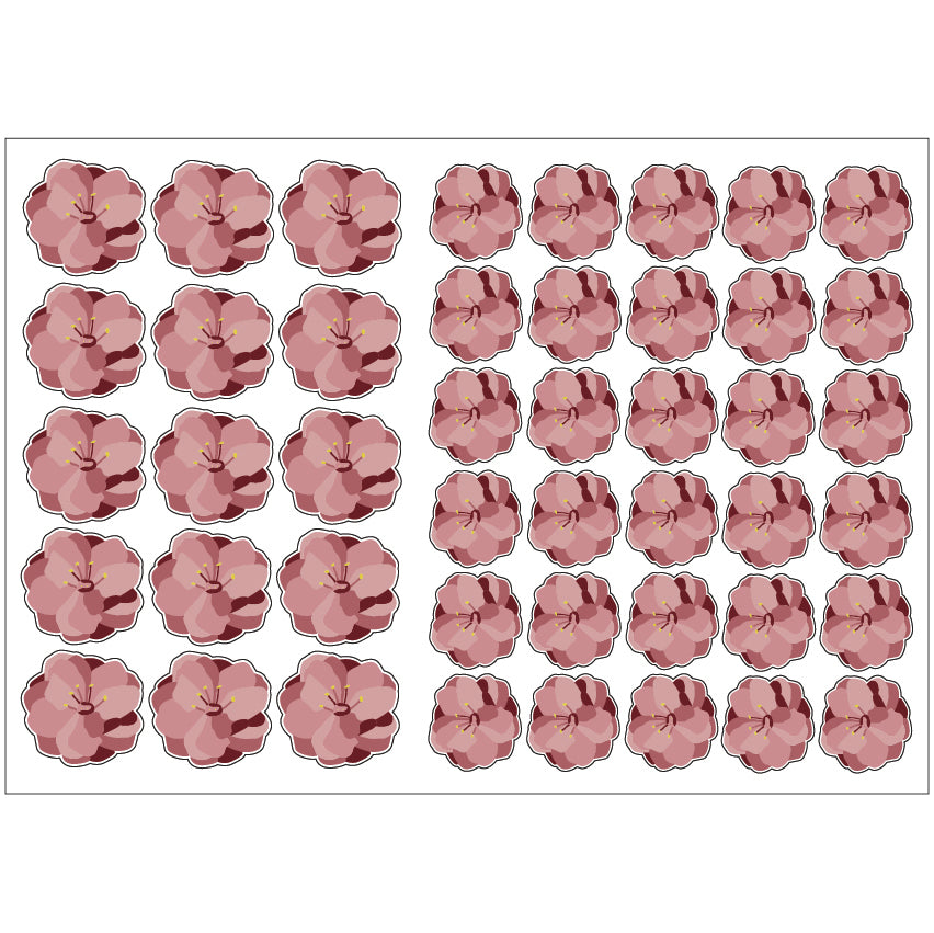 PS0401-500 Sticker Sheet Decal Flowers Wall Self Adhesive Vinyl A4 Various Designs Available