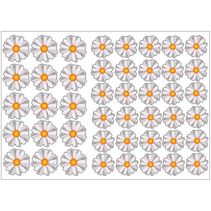 PS0401-500 Sticker Sheet Decal Flowers Wall Self Adhesive Vinyl A4 Various Designs Available