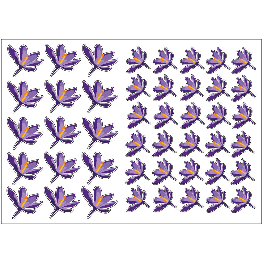 PS0401-500 Sticker Sheet Decal Flowers Wall Self Adhesive Vinyl A4 Various Designs Available