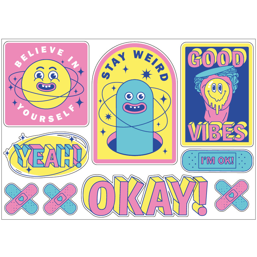 PS0001-100 Stickers Sheets Decals Butterflies Wall Self Adhesive Vinyl A4 Various Designs Available