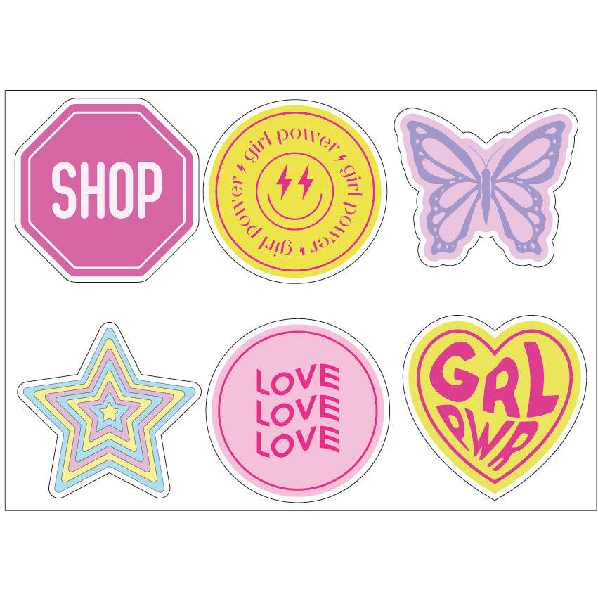 PS0001-100 Stickers Sheets Decals Butterflies Wall Self Adhesive Vinyl A4 Various Designs Available