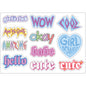 PS0001-100 Stickers Sheets Decals Butterflies Wall Self Adhesive Vinyl A4 Various Designs Available