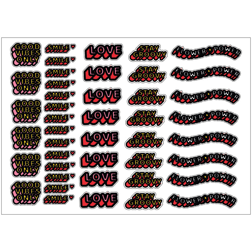 PS0001-100 Stickers Sheets Decals Butterflies Wall Self Adhesive Vinyl A4 Various Designs Available