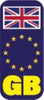 PLATE13-24 GB car number plate stickers union jack no eu flag brexit - Vinyl Car Various Flags Available