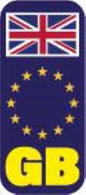 PLATE13-24 GB car number plate stickers union jack no eu flag brexit - Vinyl Car Various Flags Available