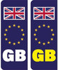 PLATE01-12 GB car number plate stickers union jack no eu flag brexit - Vinyl Car Various Flags Available