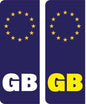 PLATE01-12 GB car number plate stickers union jack no eu flag brexit - Vinyl Car Various Flags Available