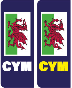 Car number plate stickers Various Styles Available PLATE01-12