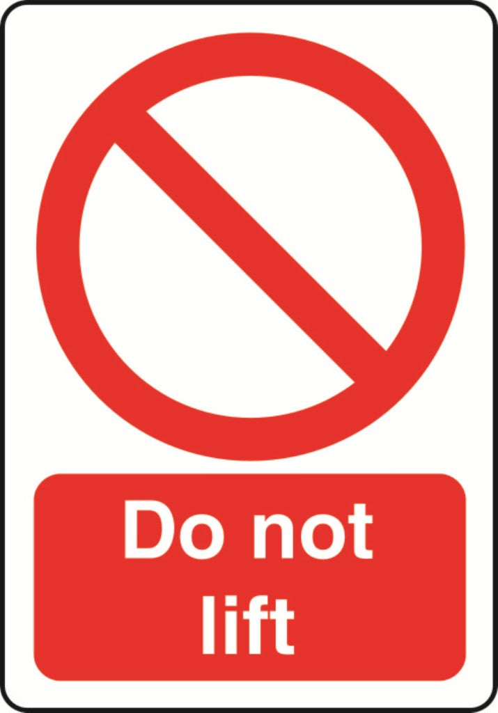 Prohibition A7 Sticker (x4 74mm x 105mm) Health And Safety Warning Sticker Latex Printed PROH017-58