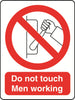 Prohibition A7 Sticker (x4 74mm x 105mm) Health And Safety Warning Sticker Latex Printed PROH017-58