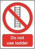 Prohibition A7 Sticker (x4 74mm x 105mm) Health And Safety Warning Sticker Latex Printed PROH017-58