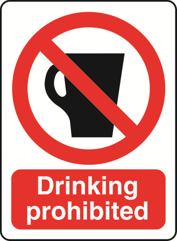 Prohibition A7 Sticker (x4 74mm x 105mm) Health And Safety Warning Sticker Latex Printed PROH017-58