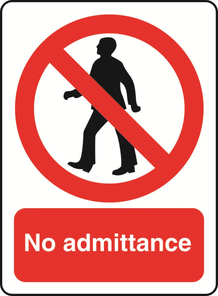 Prohibition A7 Sticker (x4 74mm x 105mm) Health And Safety Warning Sticker Latex Printed PROH017-58