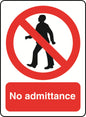 Prohibition A7 Sticker (x4 74mm x 105mm) Health And Safety Warning Sticker Latex Printed PROH017-58