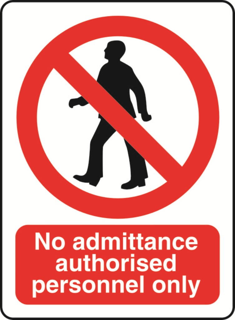 PROH017-58 Prohibition Sticker Various Designs and Sizes Available