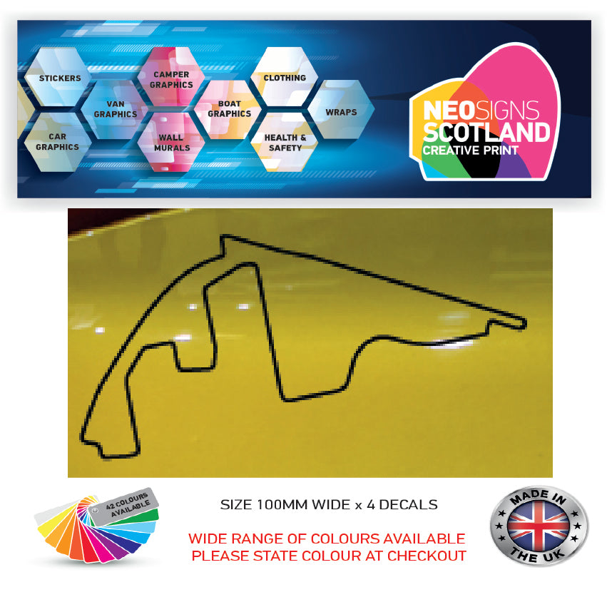 RC01-RC10 Racing Track Formula One Vinyl Decal Sticker x 4 F1, BTCC, BSB Various Designs Available