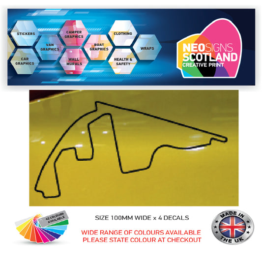 RC01-RC10 Racing Track Formula One Vinyl Decal Sticker x 4 F1, BTCC, BSB Various Designs Available