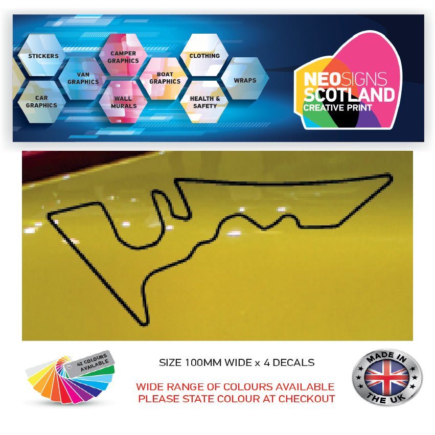 RC01-RC10 Racing Track Formula One Vinyl Decal Sticker x 4 F1, BTCC, BSB Various Designs Available