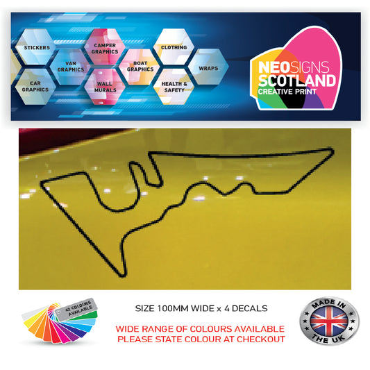 RC01-RC10 Racing Track Formula One Vinyl Decal Sticker x 4 F1, BTCC, BSB Various Designs Available