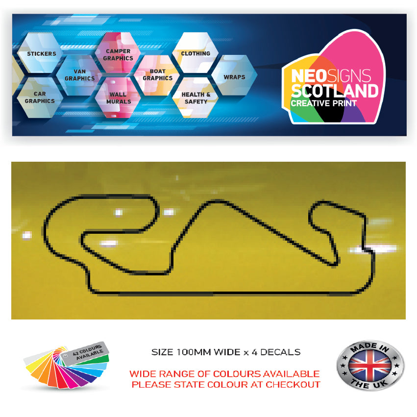RC01-RC10 Racing Track Formula One Vinyl Decal Sticker x 4 F1, BTCC, BSB Various Designs Available