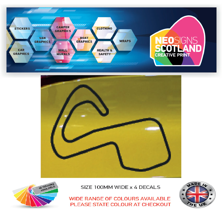 RC01-RC10 Racing Track Formula One Vinyl Decal Sticker x 4 F1, BTCC, BSB Various Designs Available