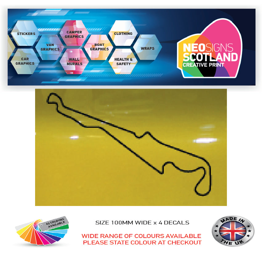 RC01-RC10 Racing Track Formula One Vinyl Decal Sticker x 4 F1, BTCC, BSB Various Designs Available