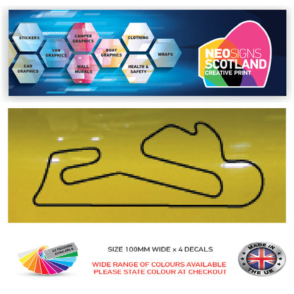 RC01-RC10 Racing Track Formula One Vinyl Decal Sticker x 4 F1, BTCC, BSB Various Designs Available