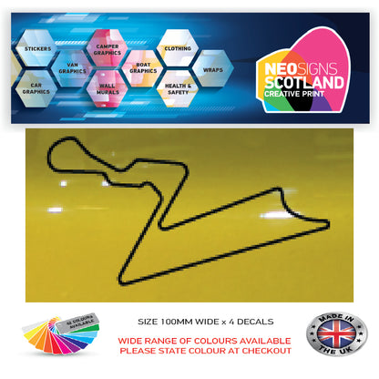 RC01-RC10 Racing Track Formula One Vinyl Decal Sticker x 4 F1, BTCC, BSB Various Designs Available