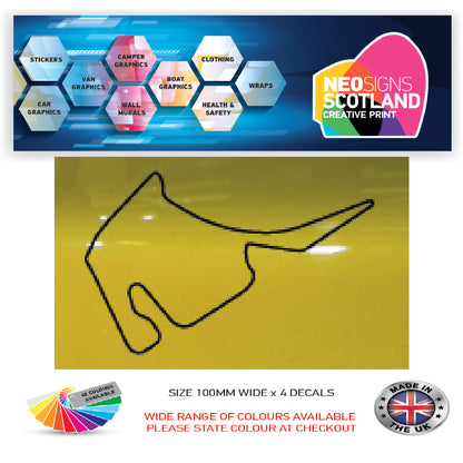 RC01-RC10 Racing Track Formula One Vinyl Decal Sticker x 4 F1, BTCC, BSB Various Designs Available