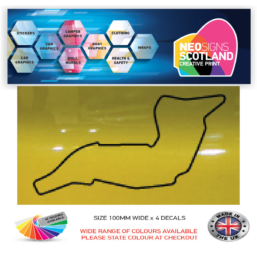 RC11-RC20 Racing Track Formula One Vinyl Decal Sticker x 4 F1, BTCC, BSB Various Designs Available